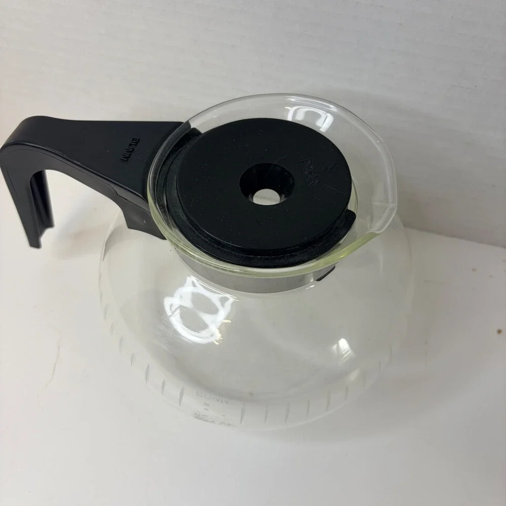 Vtg Bunn Glass Coffee Carafe Replacement Decanter Easy Pour Clear 6 Cup Atomic